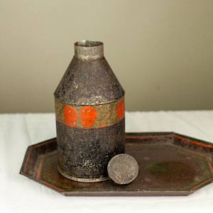 Tray and Bottle Tole Set, Image 2.
