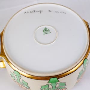 Hand-Painted Art Deco Covered Dish by Rosenthal Selb Bavaria 