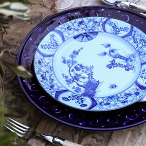 Celadon and Blue Monet Cherry Blossom Plates by Limoges 