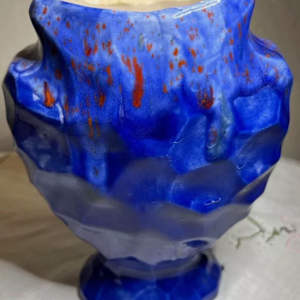 Creek Nation Dripped Glaze Arrowhead Vase by Creek Nation Pottery