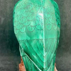 Chinese Porcelain Parrot by Chinese Export Famille Verte Pottery Parrot