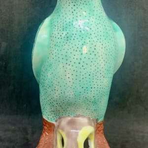 Chinese Porcelain Parrot by Chinese Export Famille Verte Pottery Parrot