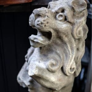 Sejant Lion Limestone 40"