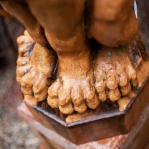 Antique French/ English Terra-Cotta Lion 