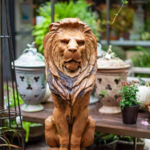 Antique French/ English Terra-Cotta Lion 