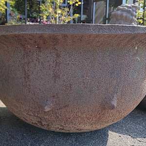 American Cast Iron Cauldron with Handles, c. 1920 