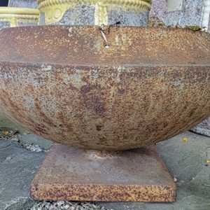 Kramer Bros. Iron Urn on Plinth by Kramer Brothers Company 