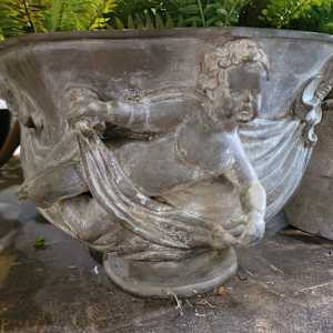 Bronze Garland Bowl Planter 