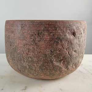 Aged Hand Carved Stone Bowl 
