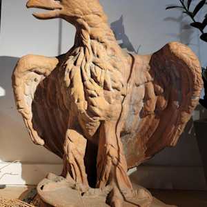 Glazed Terracotta Eagles / Pair 