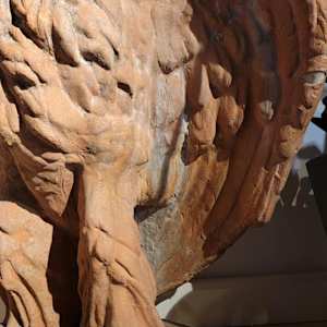 Glazed Terracotta Eagles / Pair 