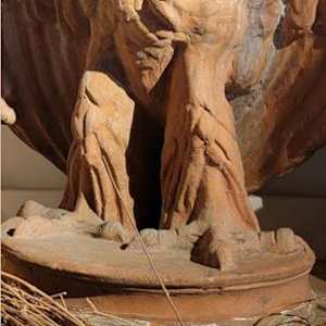 Glazed Terracotta Eagles / Pair 