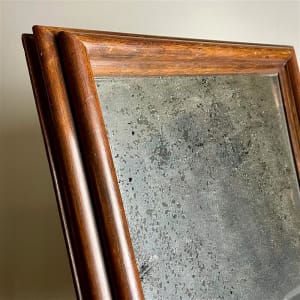 Antiqued Wood Frame Mirror 19"x17" 