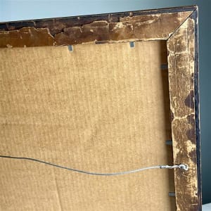 Antiqued Wood Frame Mirror 19"x17" 