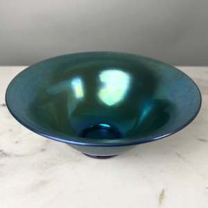 Steuben Glass Works Blue Aurene Bowl #2851 by Steuben 