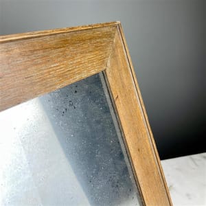 Antiqued Wood Frame Mirror 11.5"x13.5" 