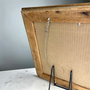 Antiqued Wood Frame Mirror 11.5"x13.5" 