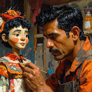 Man and puppet by Joseph Perryman, Image 1.