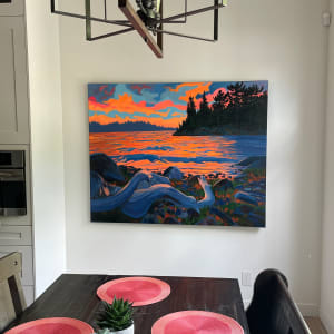 Driftwood Under a Sunset Sky by Dawn Schmidt 