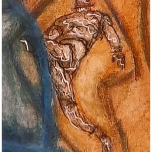 The Arena, mixed-media on canvas, $525 not including shipping by Stephen Mead  Image: The Arena detail