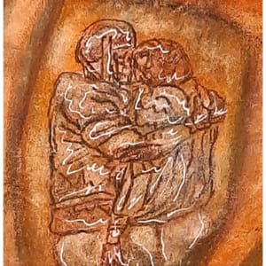 The Arena, mixed-media on canvas, $525 not including shipping by Stephen Mead  Image: The Arena detail