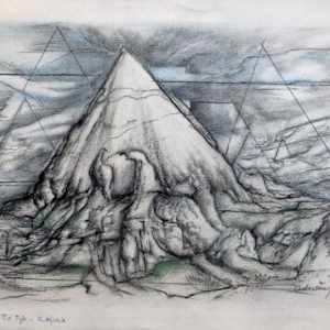 Mountain in watercolour by Adrian Hill (1895-1977)