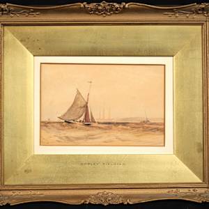 Boats returning by Anthony Vandyke Copley Fielding  P.O.W.S. (1787-1855)