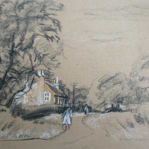 Pastel landscape by Jean Dryden Alexander