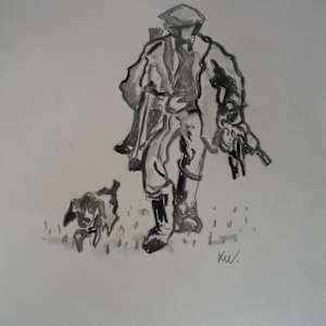 Game keeper by Kyffin Williams