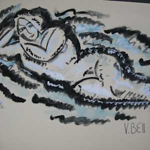 Lying figure by Vanessa Bell