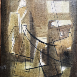 1952 Cubist Figure by G.D.M.