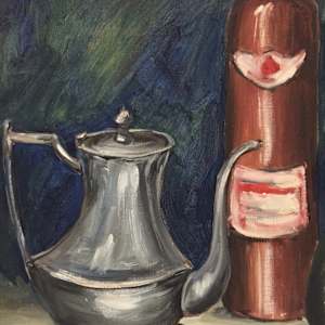 Fruit and Bottles by Clifford Holmes 