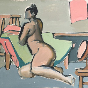 1940-50s Bay Area Figurative Flo Allen by Jerry & Ruth Opper Estate 