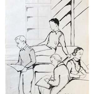 Set of 3 Figure Drawings by Betsy  Andker