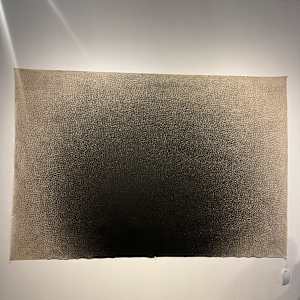 "Slow Blur" Charcoal Cross-Hatch Drawing on Canvas 1976 Jack Scott by Jack Scott 