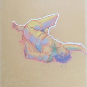 Lounging Female Nude by Budd Sherrick