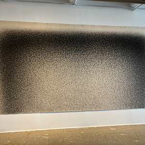 "Light Black Blur #2" Charcoal Cross-Hatch Drawing on Canvas 1978 by Jack Scott 