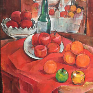 Earl Pierce Mid Century Cubist Still Life by Earl Pierce 