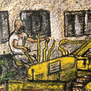 Tractor at work by Gloria Dudfield 