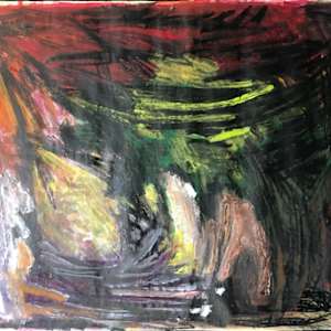 Red at Top Abstract by Gloria Dudfield 