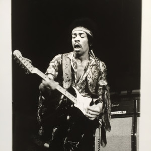 Jimi Hendrix Black & White Glossy Photo 1970 Jørgen Angel by Jørgen Angel