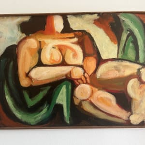 1940s "Nude on Green Blanket" CA Accomplished Female Artist by Dorothy Sovinsky Kaufman 