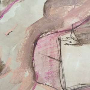 Pink Female Nude 1 by Arlene Risi Streich 