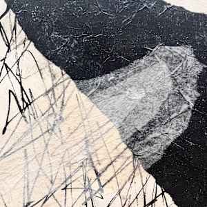 1958 Ink Collage "#1" by James Spencer Russell 