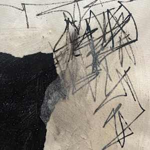 1958 Ink Collage "#1" by James Spencer Russell 
