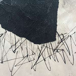 1958 Ink Collage "#1" by James Spencer Russell 