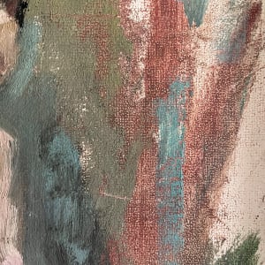Mid Century Nude Painting "Female Nude Posing" by Unknown 