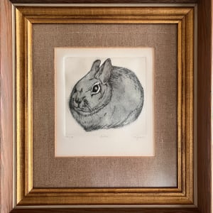 1970s "Hare" Dry Point Etching by McGinnis 