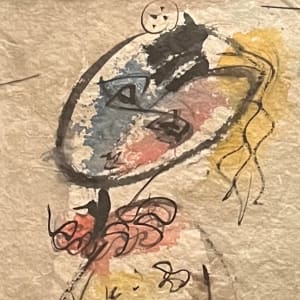 1953 "Lady with Ruffle" Watercolor Painting by Unknown 