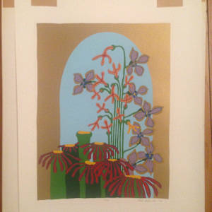 Floral Seventies Silkscreen by Pat Helmuth 